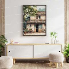 Tranh số hóa Chốn cũ đã căng khung 40x50cm