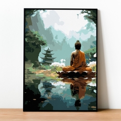 Tranh số hóa Giọt Thiền đã căng khung 40x50cm