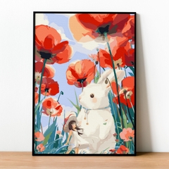 Tranh số hóa Thế giới tí hon đã căng khung 40x50cm