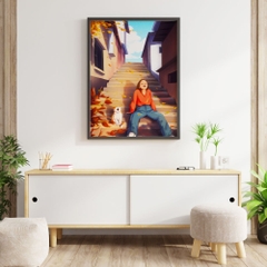 Tranh số hóa - Đón ánh mặt trời đã căng khung 40x50cm 29 màu