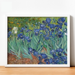 Tranh số hóa - Hoa diên vĩ Van Gogh đã căng khung 40x50cm 27 màu