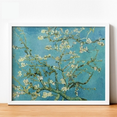 Tranh số hóa - Hoa hạnh nhân Van Gogh đã căng khung 40x50cm 28 màu