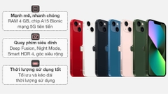 Điện thoại iPhone 13 128GB (Trắng, Hồng, Đen, Xanh dương)