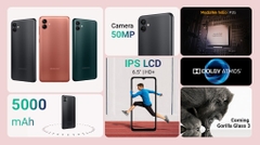 Điện thoại Samsung Galaxy A04  4GB/64GB ( Nâu, Xanh, Đen)