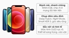Điện thoại iPhone 12 64GB ( Trắng, Tím, Đen, Xanh Lá, Xanh Dương, Đỏ )