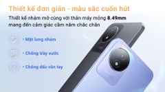 Điện thoại Vivo Y02 (Xanh Tím, Đen)