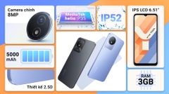 Điện thoại Vivo Y02A ( Xanh Tím , Đen )