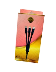 Dây Sạc MICROCOM XO chống đứt 3 Đầu Type-C ,Micro USB , Lightning