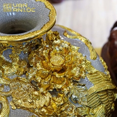 Bình Hút Lộc Công Danh Phú Quý Men Rạn Dát Vàng Bát Tràng