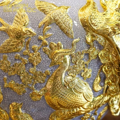 Bình Hút Lộc Công Danh Phú Quý Men Rạn Dát Vàng Bát Tràng