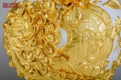 Bình Hút Lộc Công Danh Phú Quý Men Trắng Dát Vàng Bát Tràng