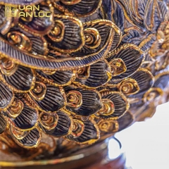 Bình Hút Lộc Công Danh Phú Quý Men Rạn Vẽ Vàng Bát Tràng
