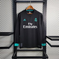 Retro Real Madrid 2017/2018 Tay Dài ( Sân Khách Đen )