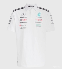 Áo Polo F1 Mercedes 2025 ( Trắng )