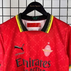 Đồ Fan AC Milan Off White ( Đỏ )