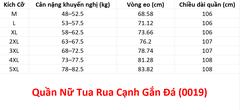 (Aidixing) Quần Nữ Tua Rua Cạnh Gắn Đá (0019) - Đỏ + Size