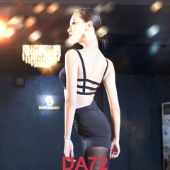 (DanceBaby) Áo Lót Không Gọng Có Đệm 3 Dây Ngang Lộ Lưng DA72 (DA72) - Đen