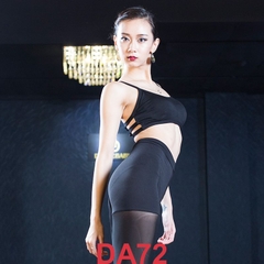 (DanceBaby) Áo Lót Không Gọng Có Đệm 3 Dây Ngang Lộ Lưng DA72 (DA72) - Đen