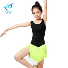 (2634) Váy Trẻ Em Tua Rua Thẳng - Xanh Lá Cây