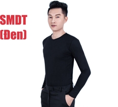 Áo Sơ Mi Nam Dài Tay Cổ Tròn (SMDT) - Đen + Size
