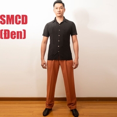 Áo Sơ Mi Nam Ngắn Tay Cổ Đức (SMCD) - Đen + Size