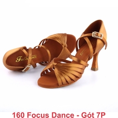 Giày Latin Nữ Focus Dance 160 Gót 7.5cm (160FD7P) - Nâu Da Bò
