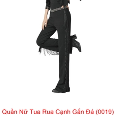 (Aidixing) Quần Nữ Tua Rua Cạnh Gắn Đá (0019) - Đen + Size