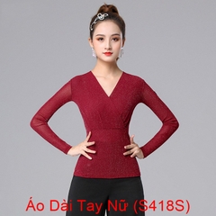 (Doubl) Áo Dài Tay Nữ (S418S) - Đỏ + Size