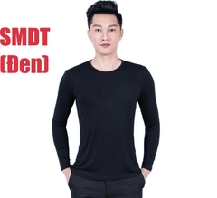 Áo Sơ Mi Nam Dài Tay Cổ Tròn (SMDT) - Đen + Size