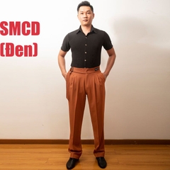 Áo Sơ Mi Nam Ngắn Tay Cổ Đức (SMCD) - Đen + Size