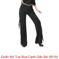 (Aidixing) Quần Nữ Tua Rua Cạnh Gắn Đá (0019) - Đen + Size