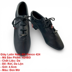 Giày Latin Nam BD Dance 424 (424BD) - Đen Mờ + Size