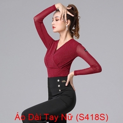 (Doubl) Áo Dài Tay Nữ (S418S) - Đỏ + Size