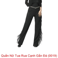 (Aidixing) Quần Nữ Tua Rua Cạnh Gắn Đá (0019) - Đen + Size