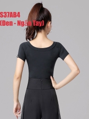 (Doubl) Áo Latin Nữ Cộc Tay (S37AB4) - Đen + Size