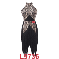 Váy Nữ Latin Tua Rua Hoạ Tiết Da Trăn (SbaFee) L9736 + Size