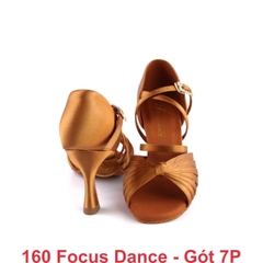 Giày Latin Nữ Focus Dance 160 Gót 7.5cm (160FD7P) - Nâu Da Bò