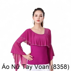 (Aidixing) Áo Nữ Tay Voan (8358) - Tím + Size
