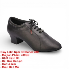 Giày Latin Nam BD Dance 419 (419BD) - Đen Mờ
