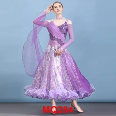(EnuoDance) Váy Khiêu Vũ Nữ MQ284 (MQ284) - Tím + Size
