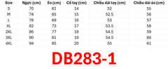 (Doubl) Áo Nữ (DB283-1) - Xanh + Size