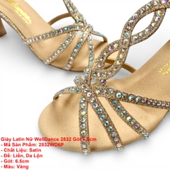 Giày Latin Nữ WellDance 2832 Gót 6.5cm (2832WD6P) - Vàng