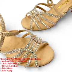 Giày Latin Nữ WellDance 1011 Gót 6.5cm (1011WD6P) - Vàng