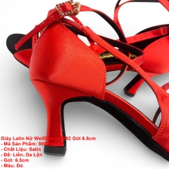 Giày Latin Nữ WellDance 9892 Gót 6.5cm (9892WD6P) - Đỏ