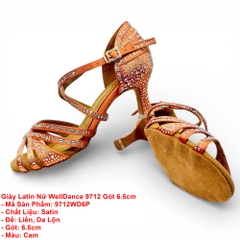 Giày Latin Nữ WellDance 9712 Gót 6.5cm (9712WD6P) - Cam