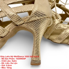 Giày Latin Nữ WellDance 1020 Gót 8.0cm (1020WD8P) - Vàng