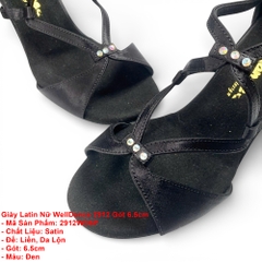 Giày Latin Nữ WellDance 2912 Gót 6.5cm (2912WD6P) - Đen