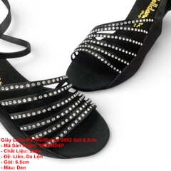 Giày Latin Nữ WellDance 9892 Gót 6.5cm (9892WD6P) - Đen