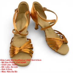 Giày Latin Nữ SoulDancer 2341 Gót 6.5cm (2341SD6P) - Nâu Da Bò
