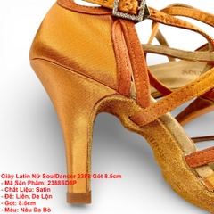 Giày Latin Nữ SoulDancer 2388 Gót 8.5cm (2388SD8P) - Nâu Da Bò